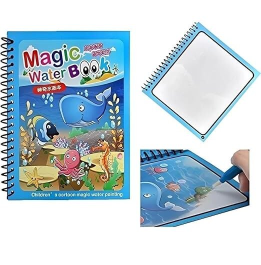 Quick Dry Re-Usable Magic Coloring Water Book Doodle with Magic Pen Painting Board (1)