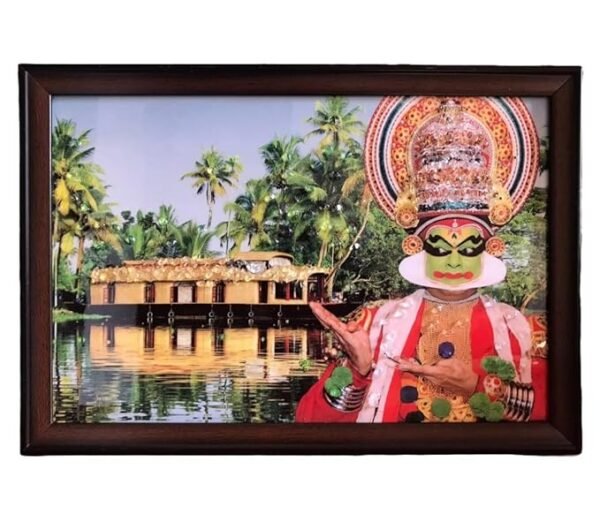 Synthetic Wood Wall Hanging Kathakali Photo Frame Poster (5)